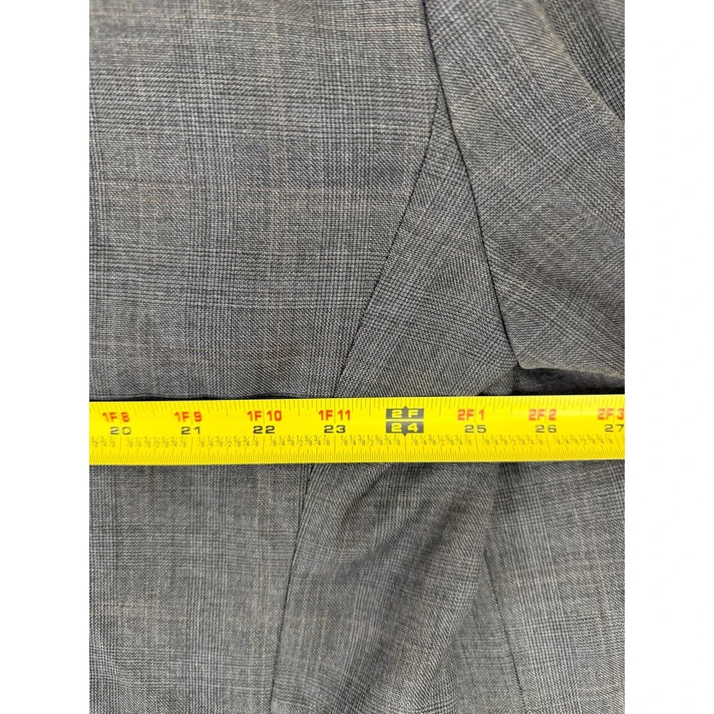 Ralph Lauren Mens 48L Grey Glen Check‎ Wool Blazer Sport Coat Jacket